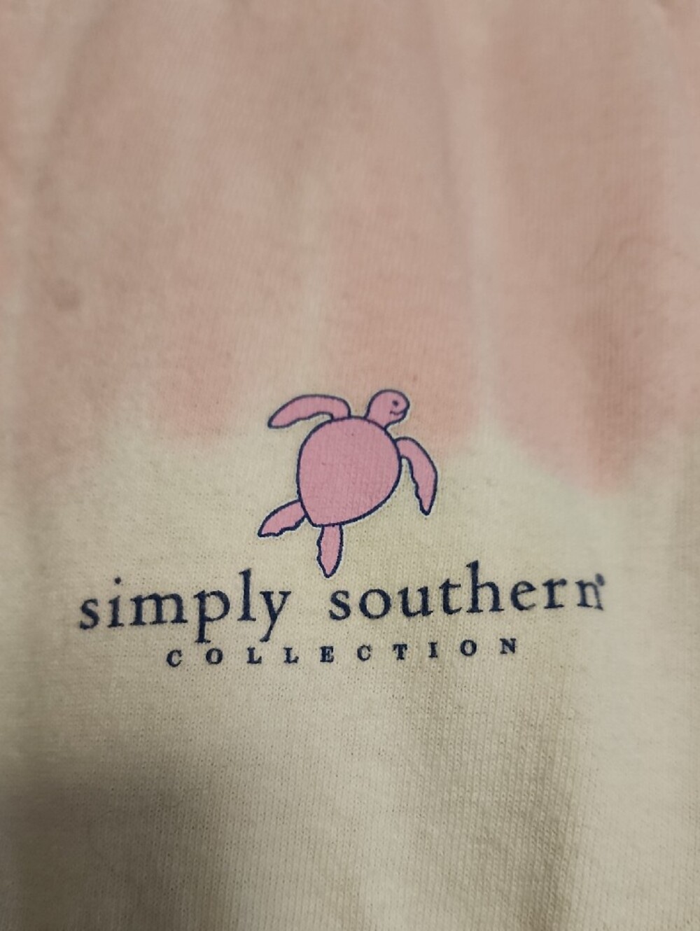 Simply Southern Pink and Cream Striped Tee with Logo Tag - Picture 3 of 4